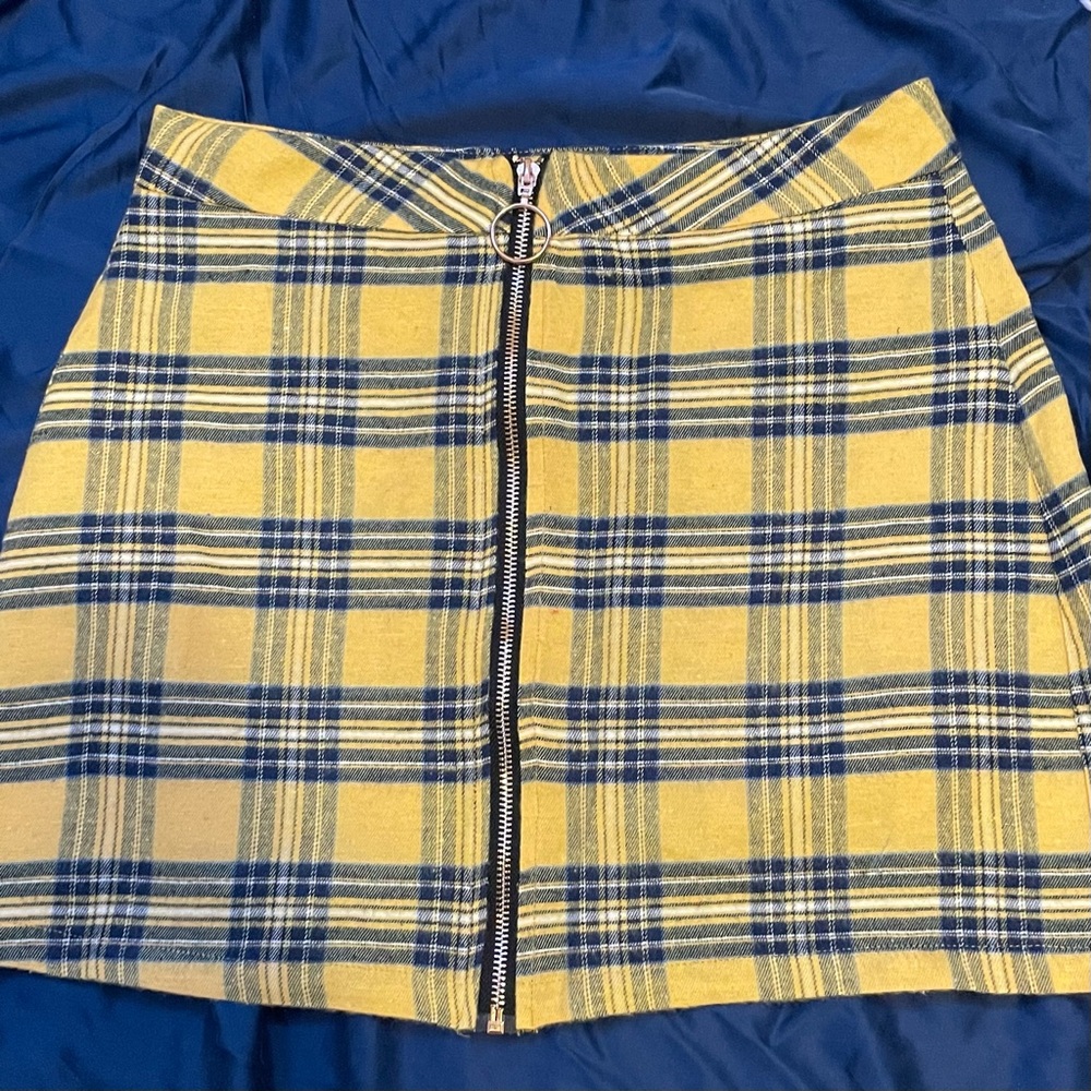 Clueless Inspired Yellow Plaid Skirt